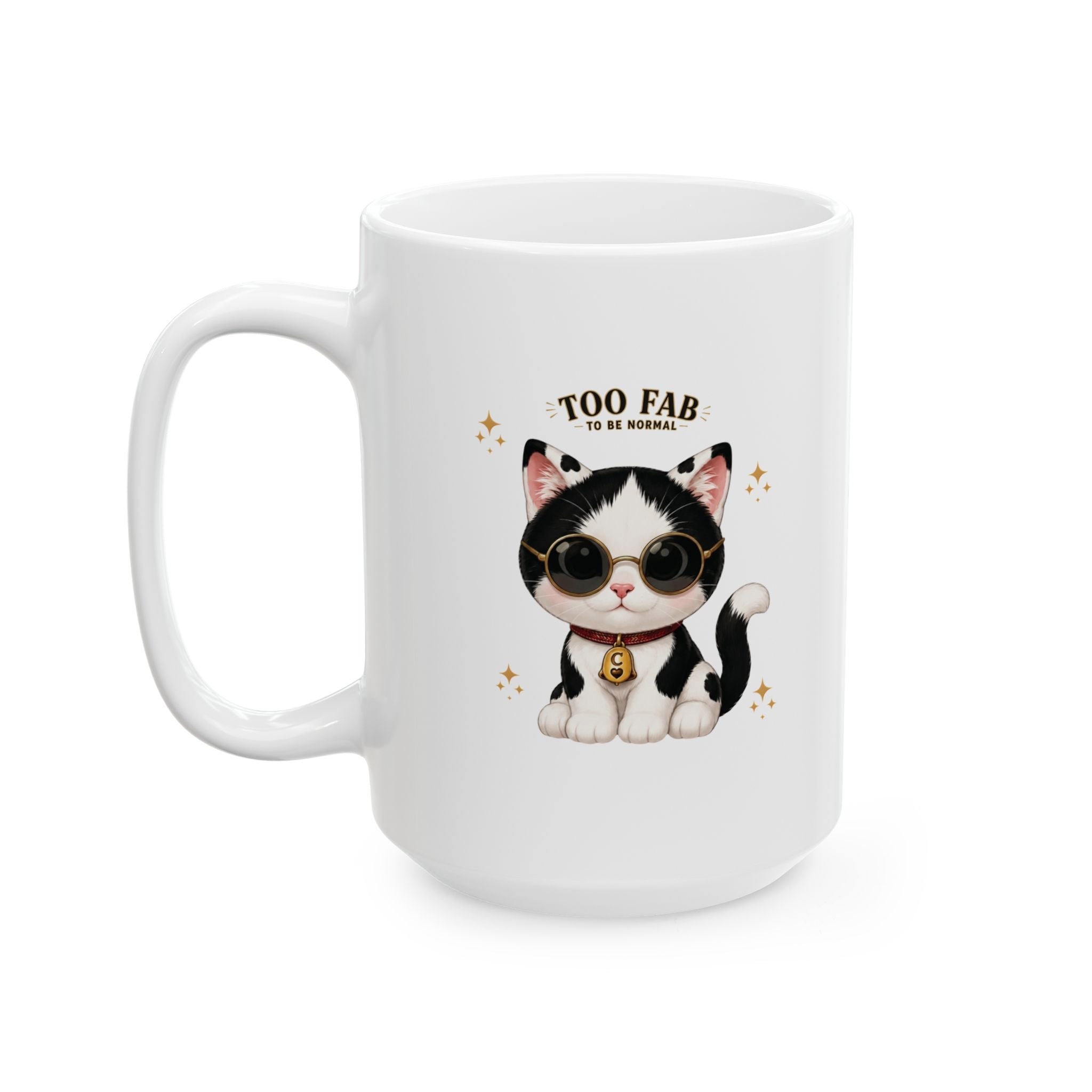 Too Fab Cat Mug |  Cute Tuxedo Cat Coffee Mug | Cowmeow & Co"