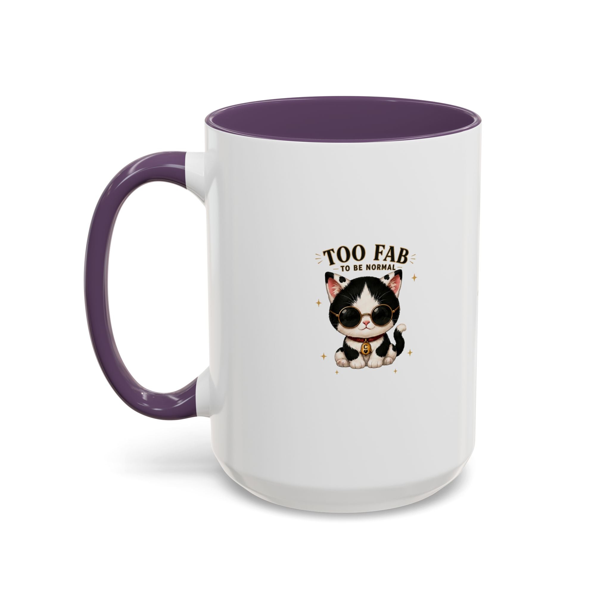 "Too Fab to be Normal Cat Mug | Funny Tuxedo Cat Coffee Mug | Cowmeow & Co"
