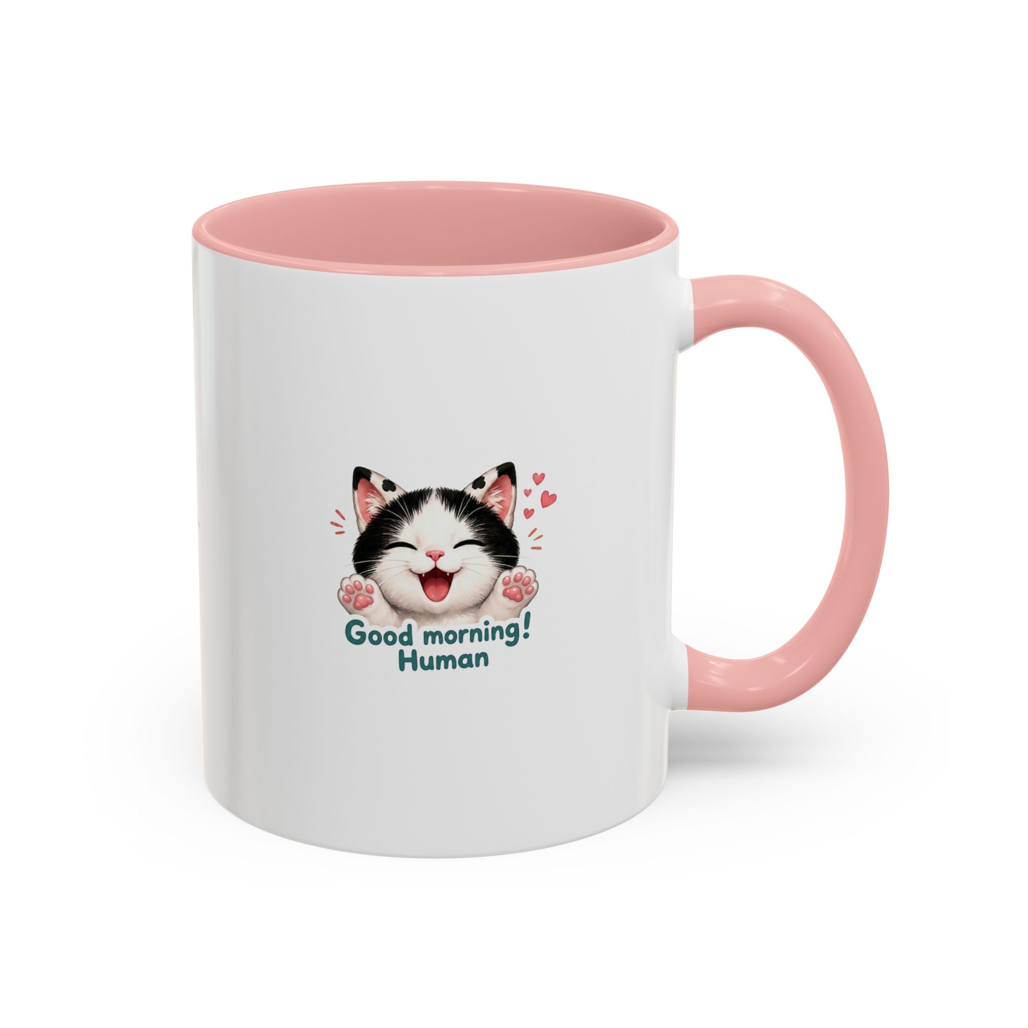 Good Morning, Human! —  Cute Tuxedo Cat Coffee Mug, Cowmeow & Co