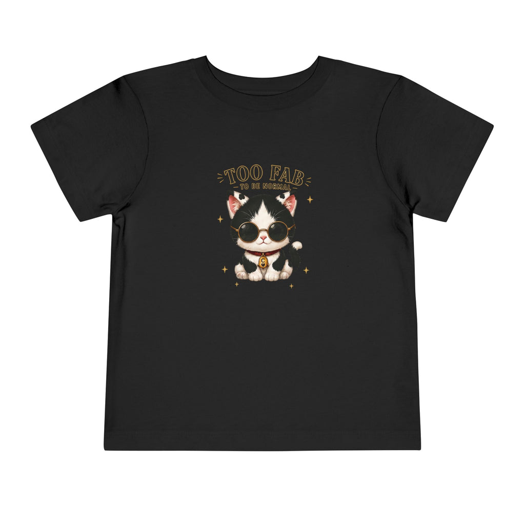 Funny Cat Toddler T-Shirt | Cute Tuxedo Cat Tee | Too Fab to Be Normal | Cowmeow & Co