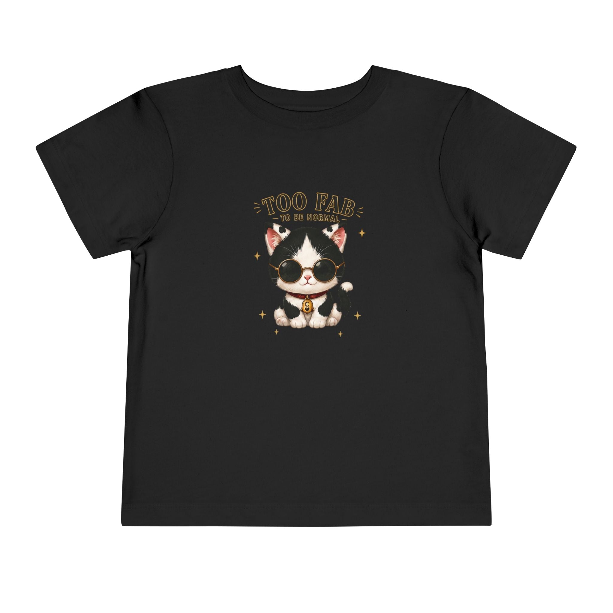Funny Cat Toddler T-Shirt | Cute Tuxedo Cat Tee | Too Fab to Be Normal | Cowmeow & Co