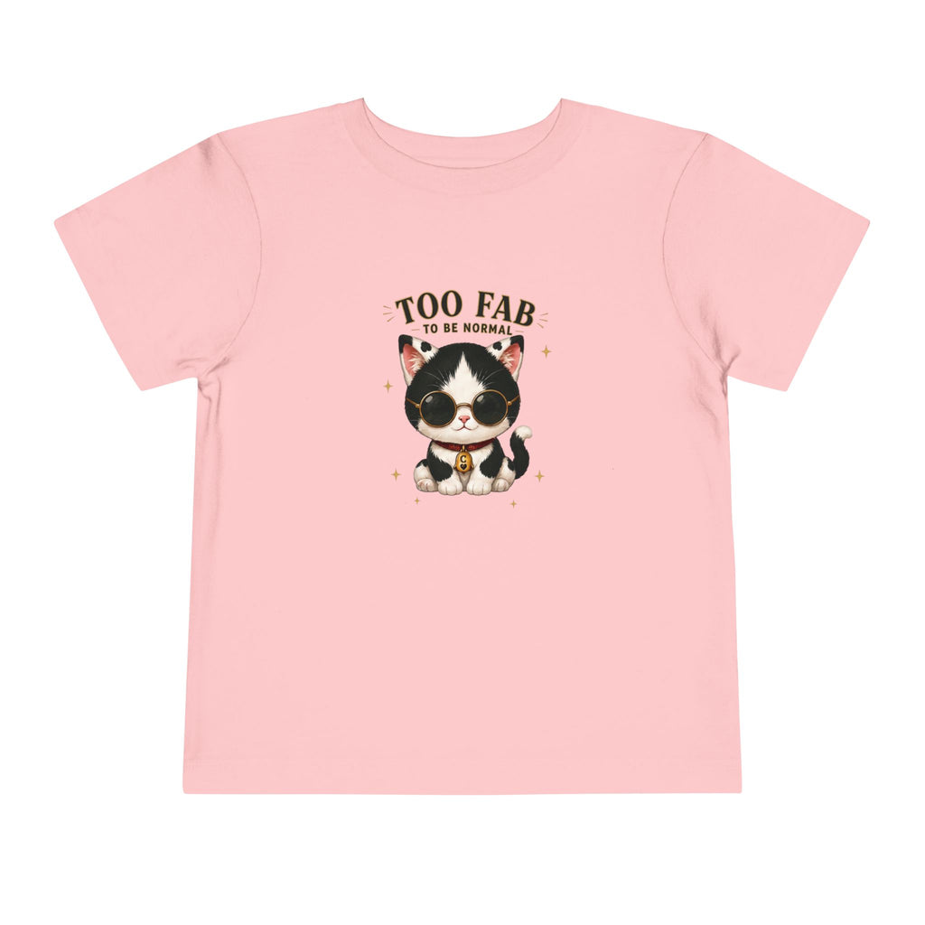 Funny Cat Toddler T-Shirt | Cute Tuxedo Cat Tee | Too Fab to Be Normal | Cowmeow & Co