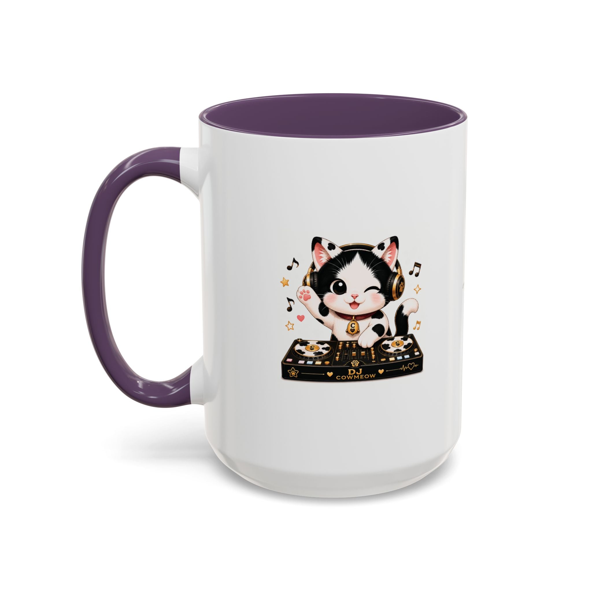 DJ Cat Coffee Mug | Funny Tuxedo Cat Gift | Cowmeow & Co