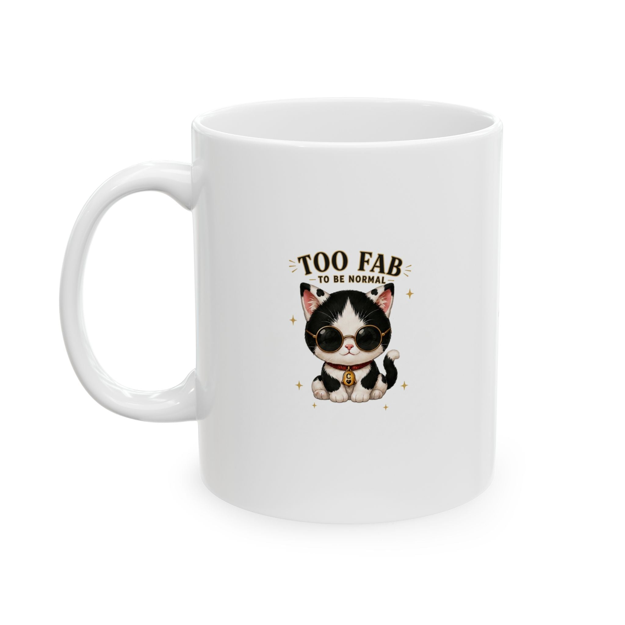 Too Fab Cat Mug |  Cute Tuxedo Cat Coffee Mug | Cowmeow & Co"