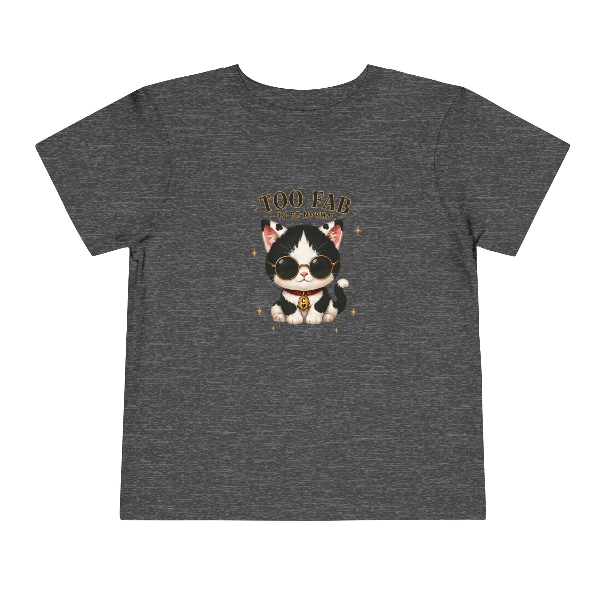 Funny Cat Toddler T-Shirt | Cute Tuxedo Cat Tee | Too Fab to Be Normal | Cowmeow & Co