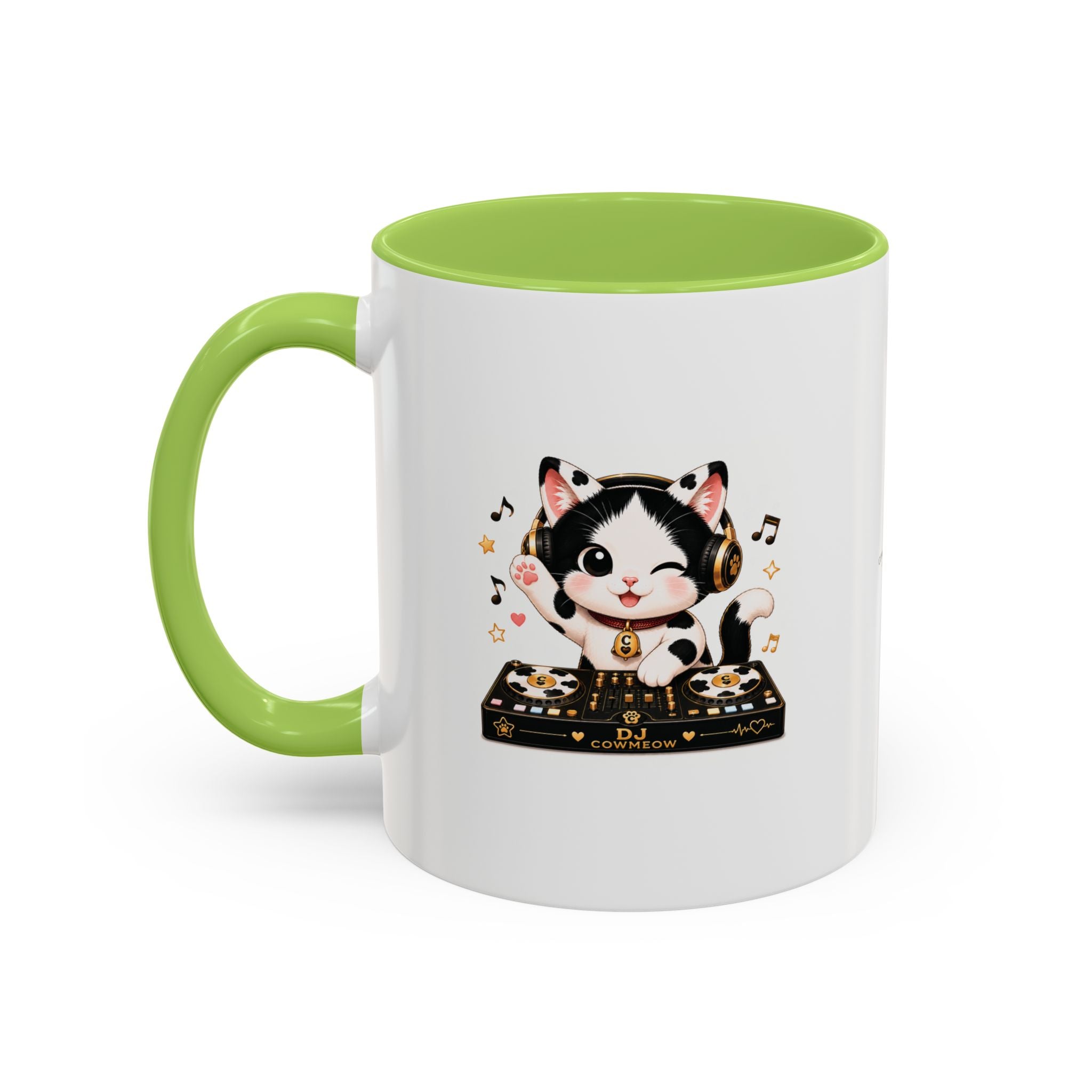 DJ Cat Coffee Mug | Funny Tuxedo Cat Gift | Cowmeow & Co