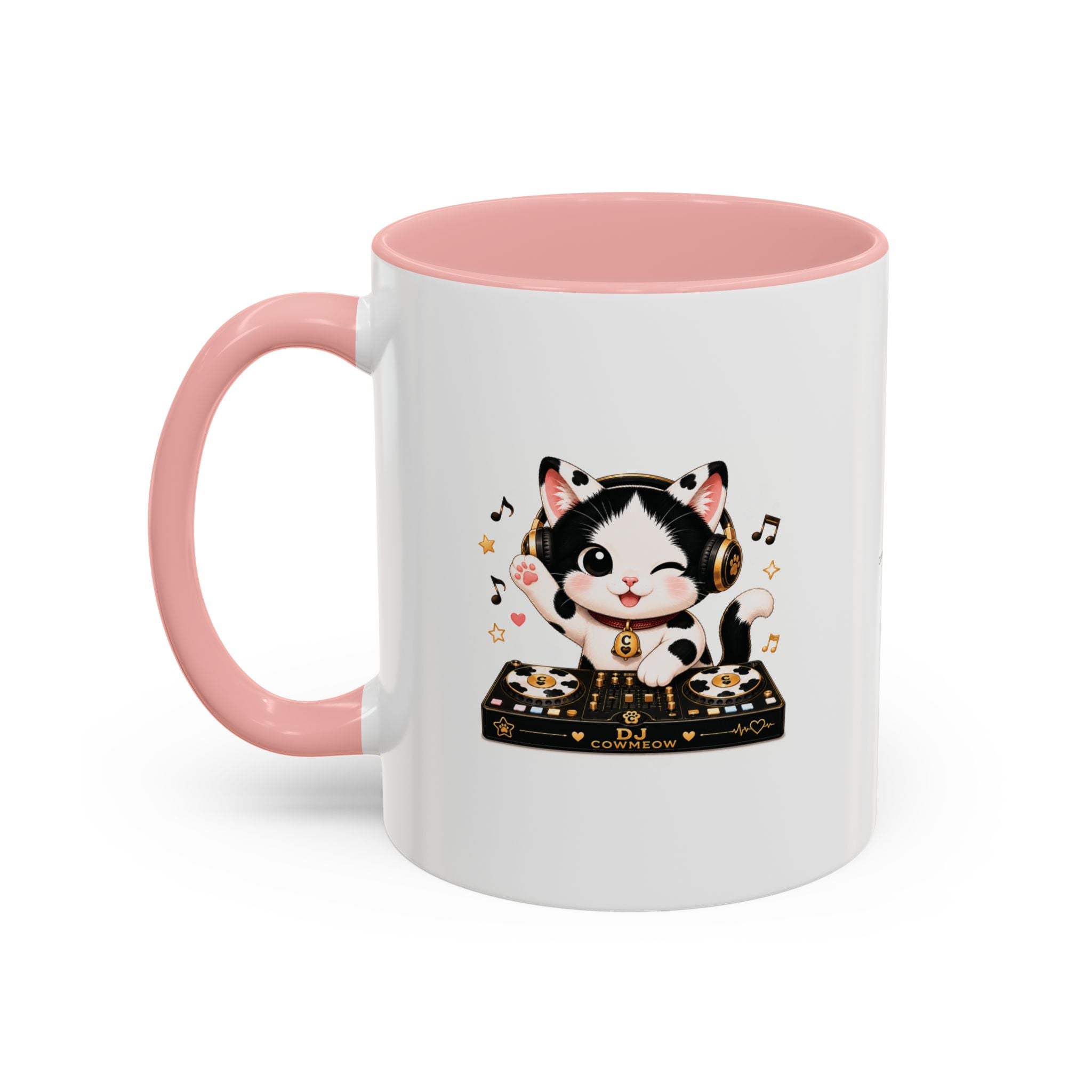 DJ Cat Coffee Mug | Funny Tuxedo Cat Gift | Cowmeow & Co