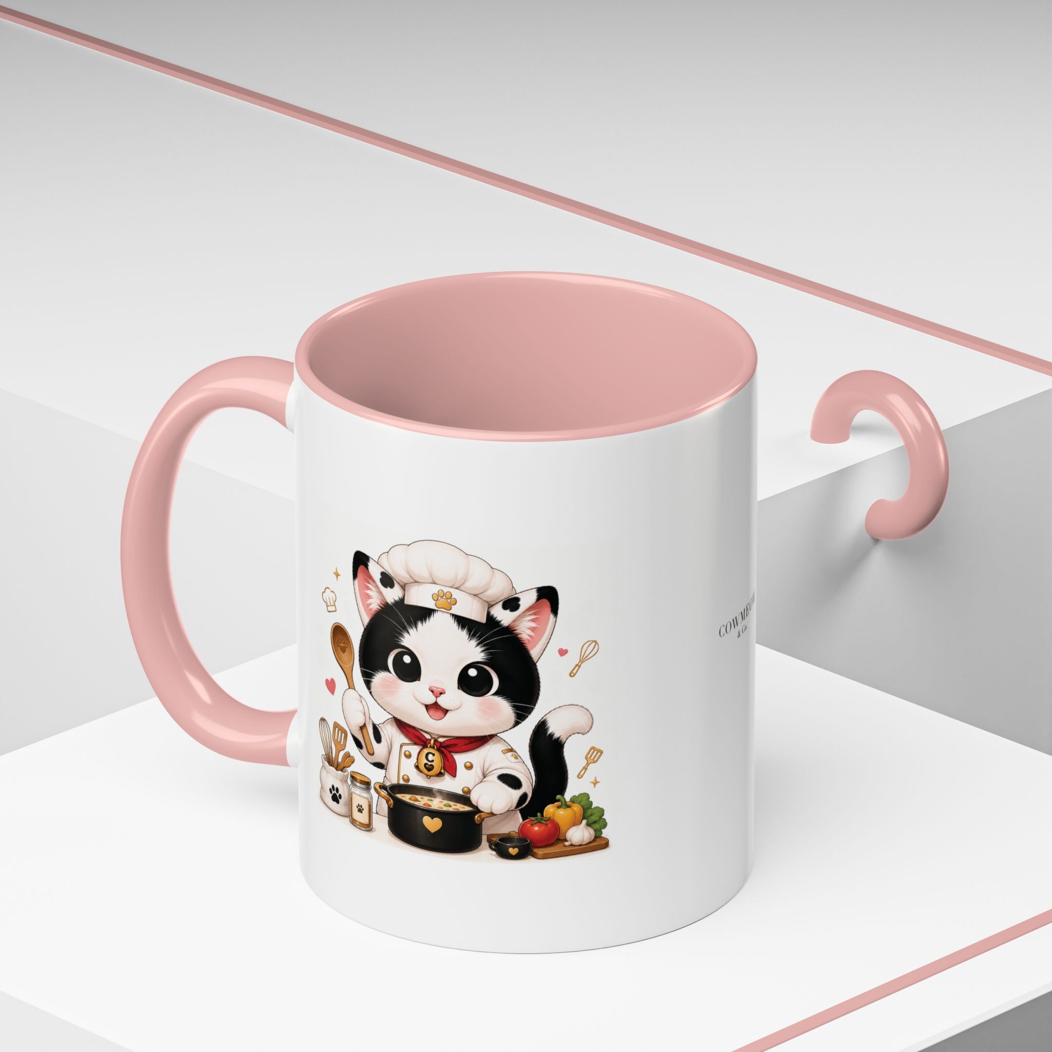 Chef Cowmeow Mug – Cute Tuxedo Cat Coffee Mug