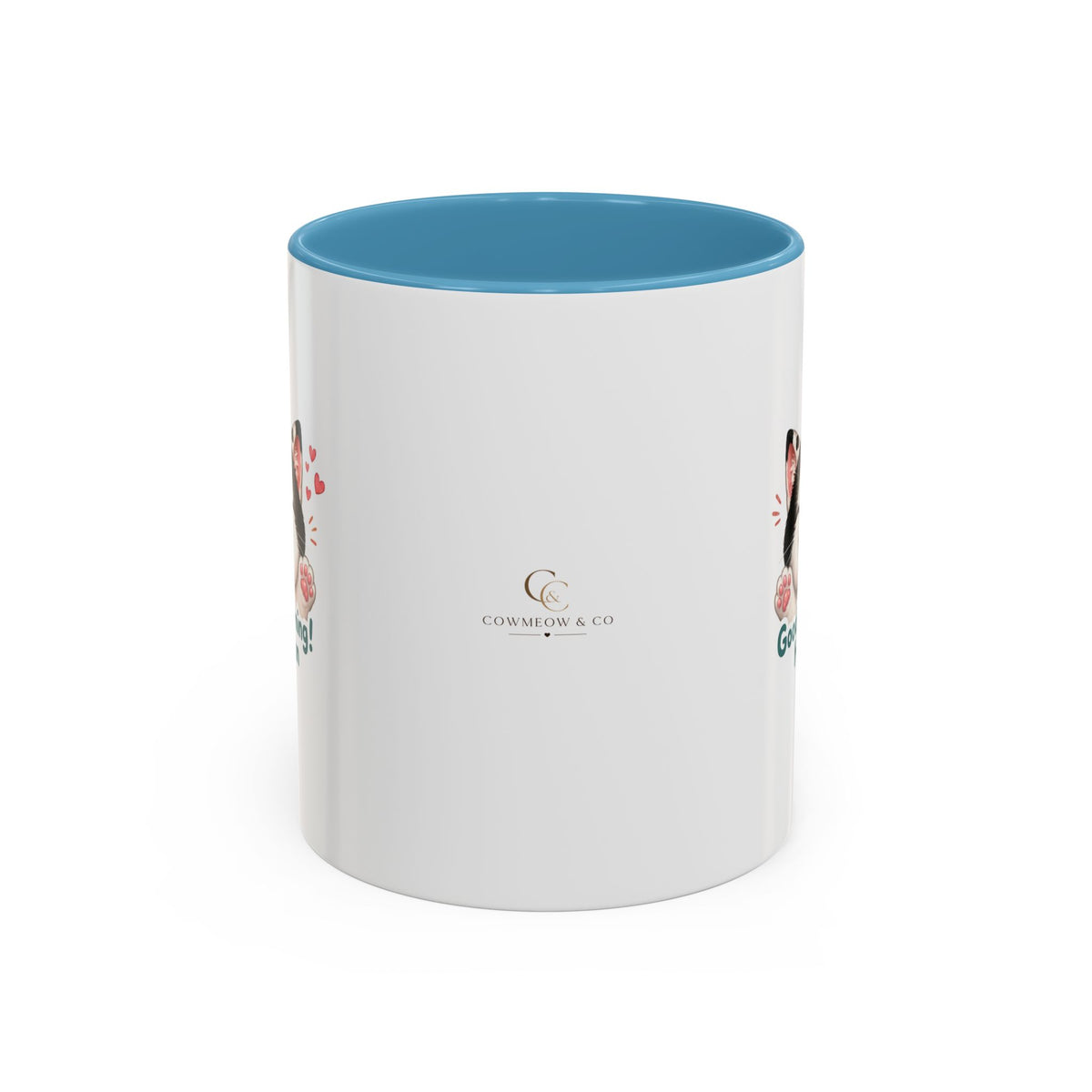 Good Morning, Human! —  Cute Tuxedo Cat Coffee Mug, Cowmeow & Co