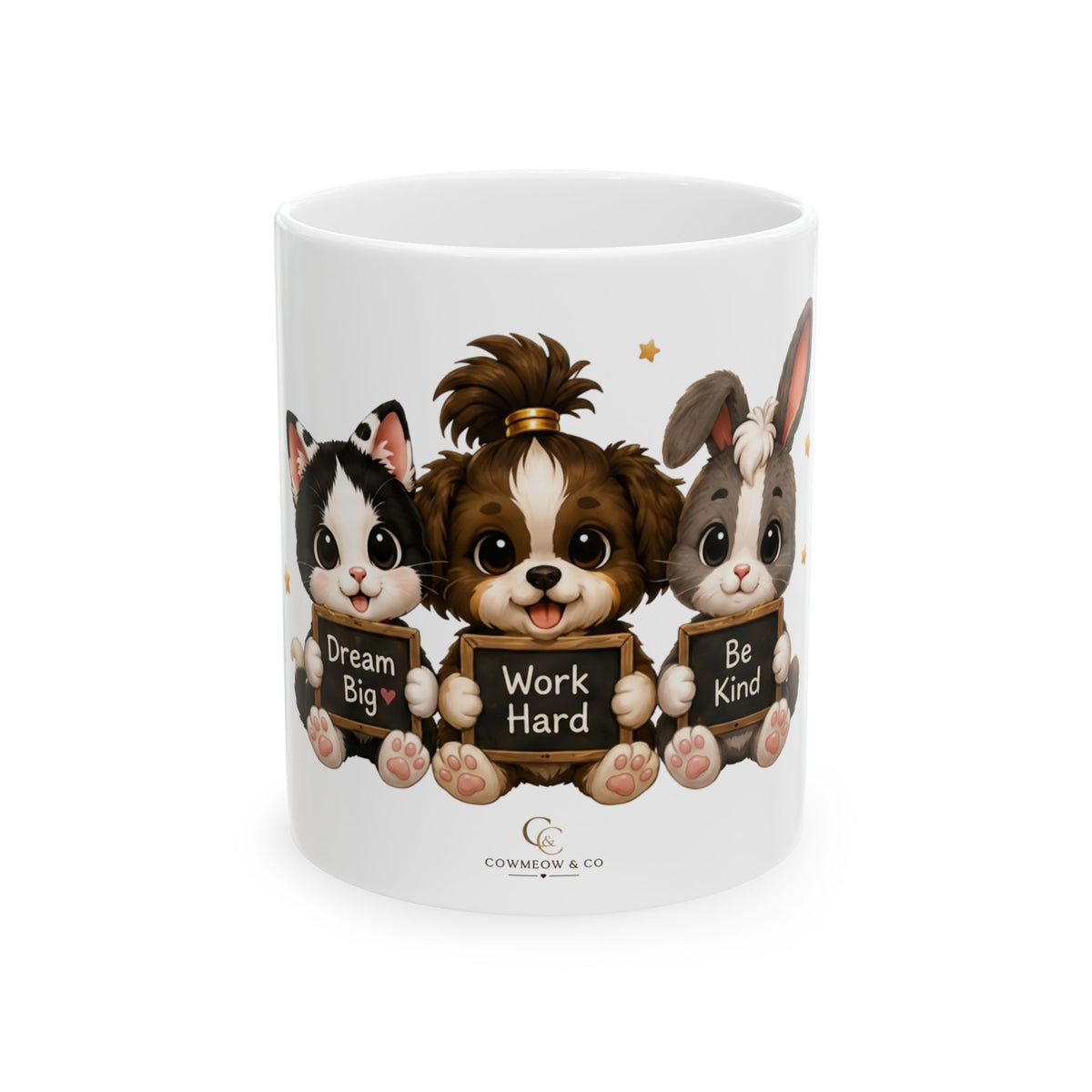 Dream Big Trio Mug — Cowmeow, Money & Richie