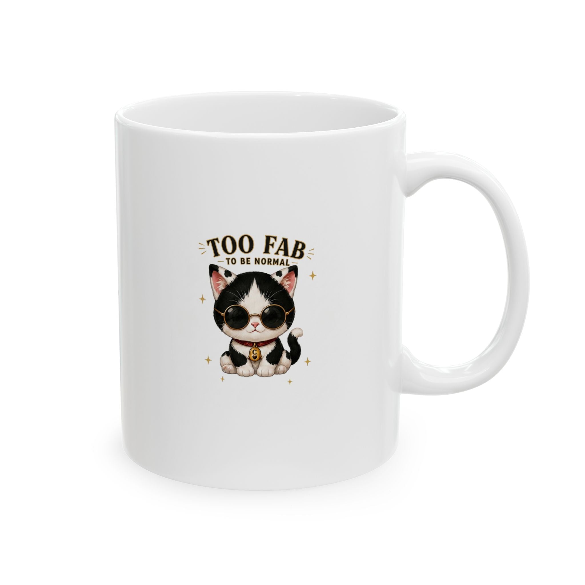 Too Fab Cat Mug |  Cute Tuxedo Cat Coffee Mug | Cowmeow & Co"