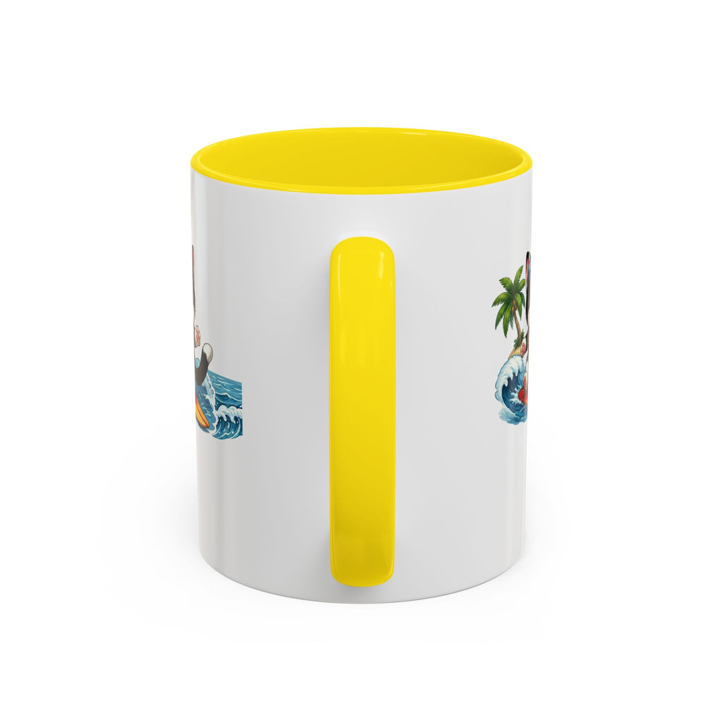 Surfing Cat Summer Coffee Mug | Cute Beach Cat Mug | Cowmeow & Co