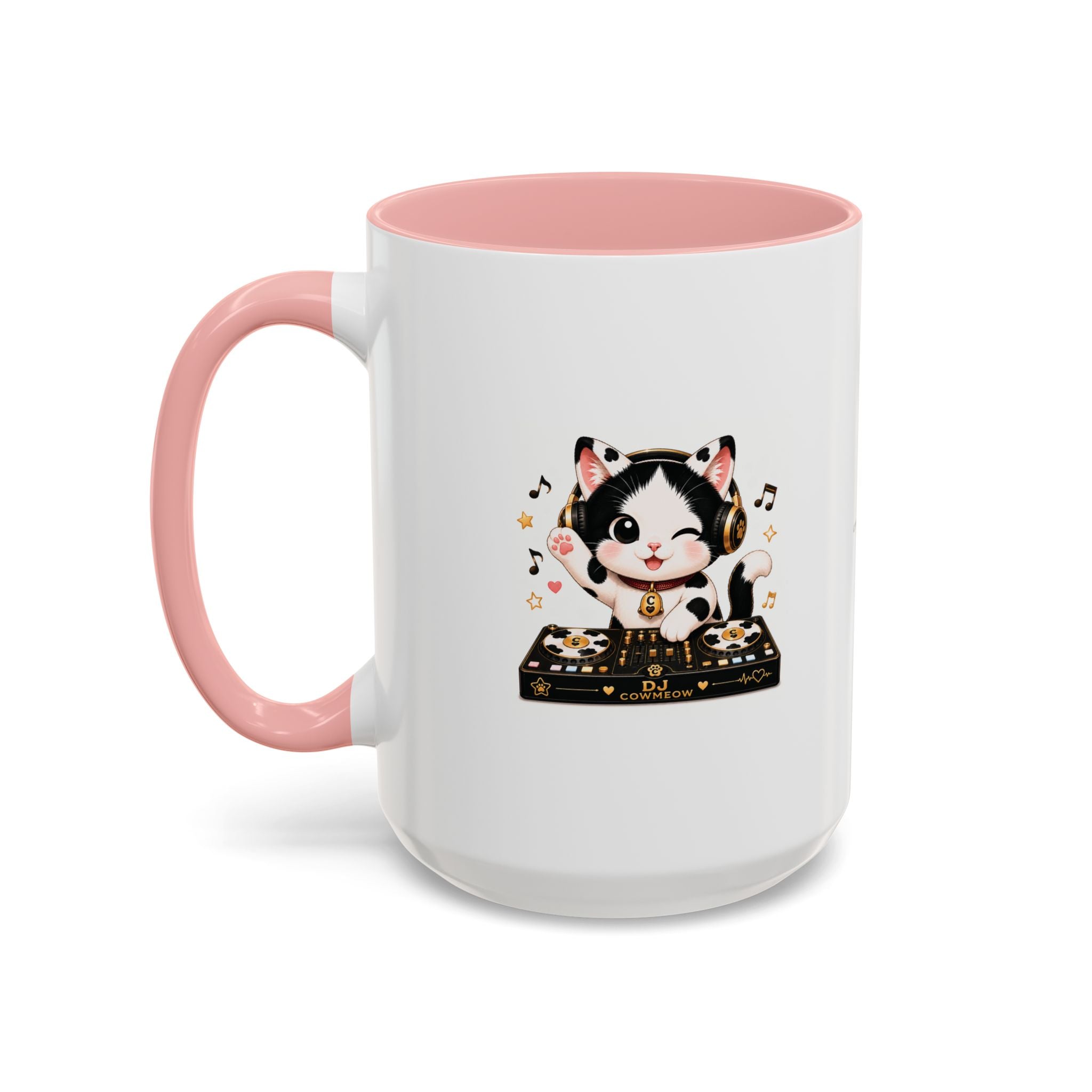 DJ Cat Coffee Mug | Funny Tuxedo Cat Gift | Cowmeow & Co